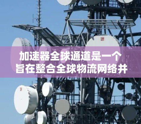 加速器全球通道是一个旨在整合全球物流网络并利用特定加速器技术以加快货物运输的项目。以下是关于该项目的详细分析