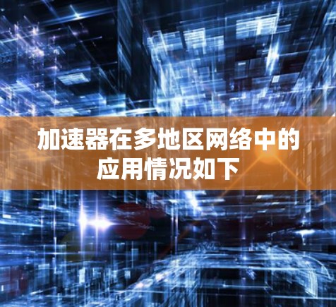 加速器在多地区网络中的应用情况如下