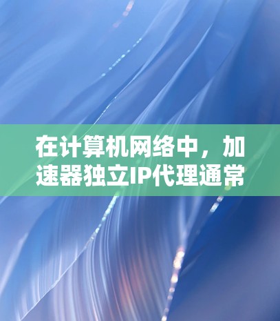 在计算机网络中，加速器独立IP代理通常指的是独立于加速器的代理服务器，用于管理并处理网络流量。以下是一个详细且条理清晰的解释和解决方案