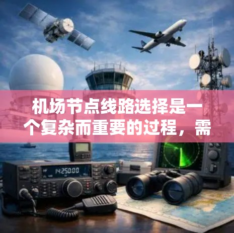 机场节点线路选择是一个复杂而重要的过程，需要综合考虑多个因素，包括交通密度、成本、安全性、覆盖范围以及业务需求等。以下是一些可能的步骤和方法，帮助你选择合适的机场节点网络线路
